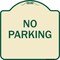 Signmission Designer Series Sign-No Parking, Tan & Green Heavy-Gauge Aluminum Sign, 18" x 18", TG-1818-23630 A-DES-TG-1818-23630 - alternate 1